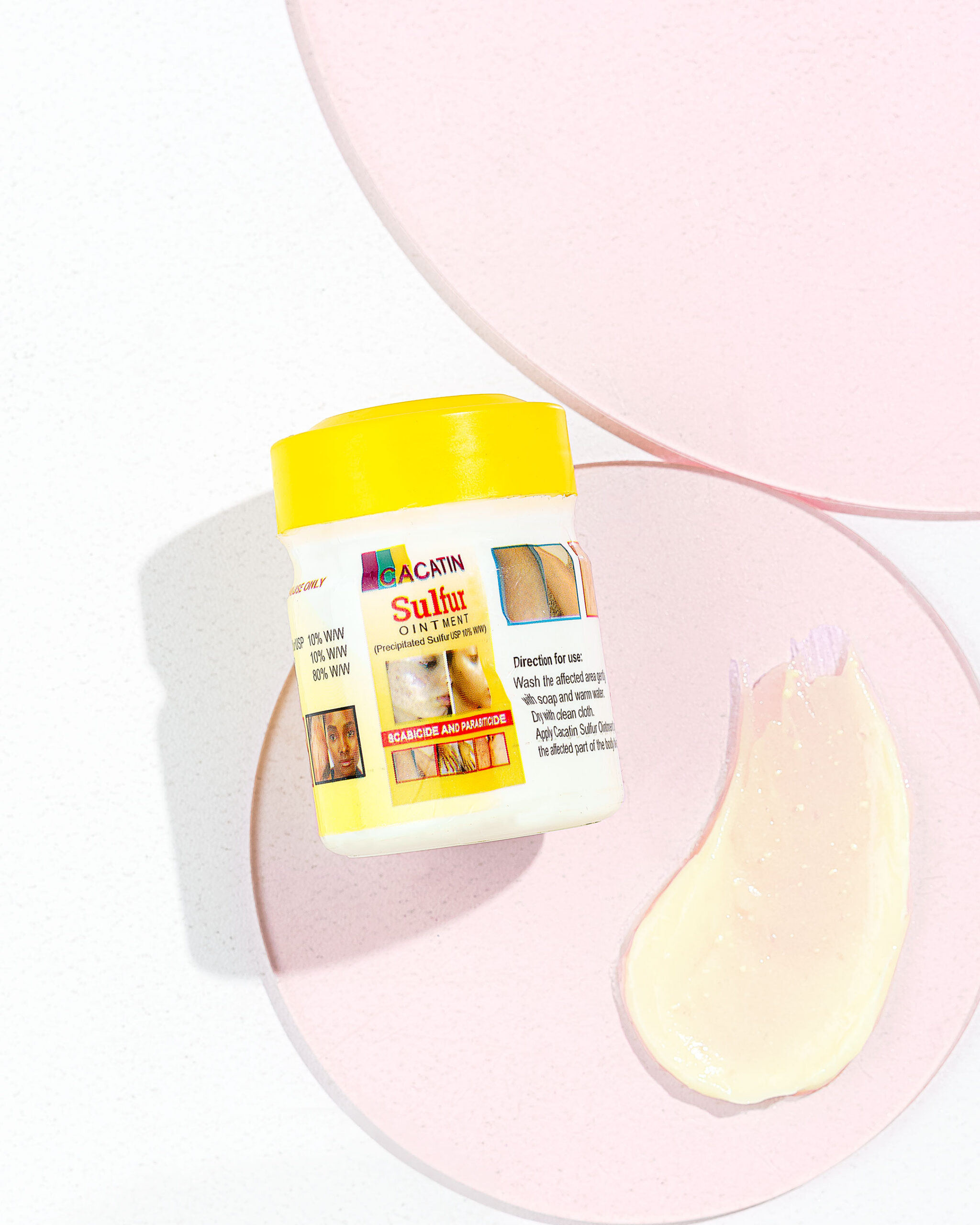 Cacatin Sulfur Ointment – Medicated Cream for Scabies, Ringworm, and Skin Infections (100g)